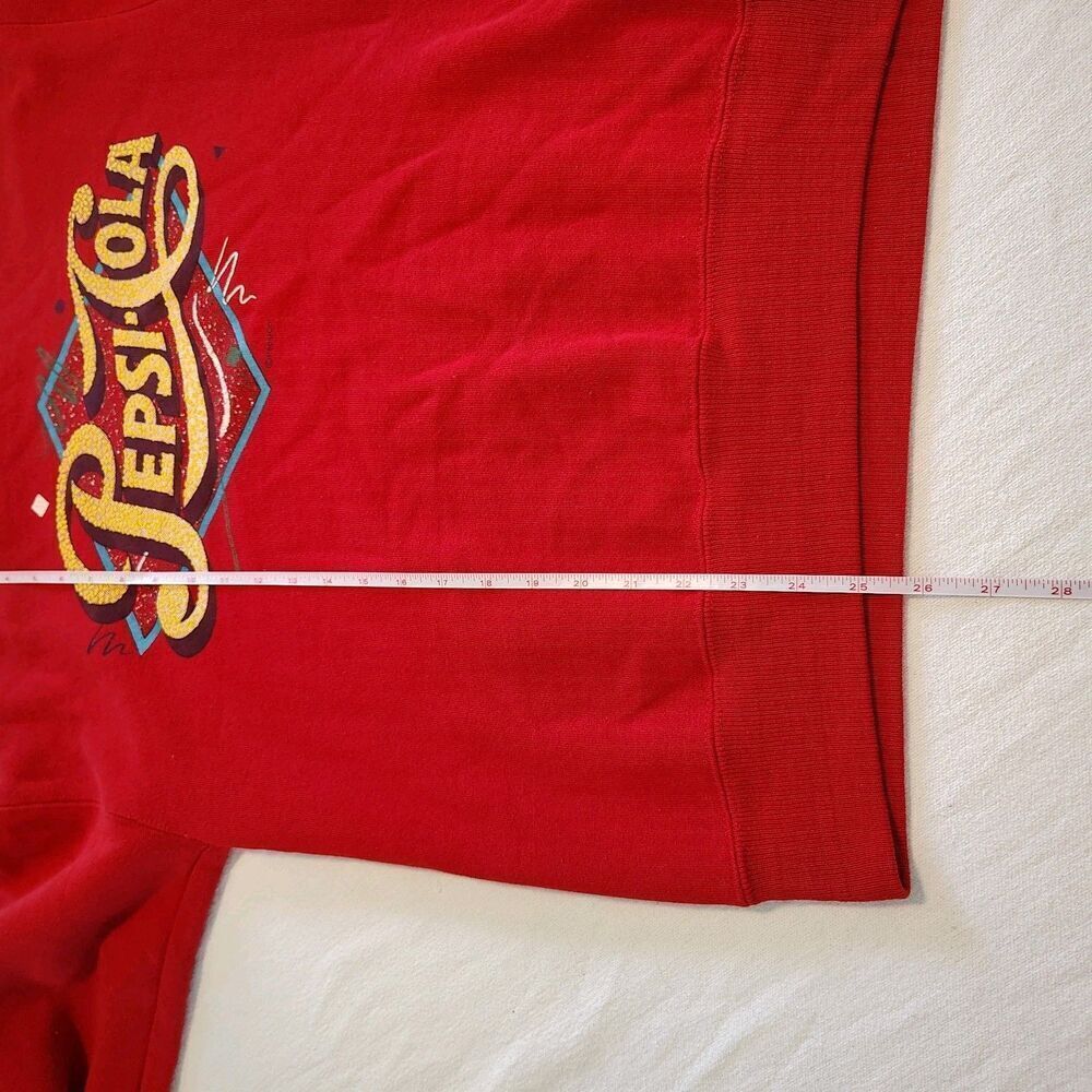 Vintage Pepsi Cola Sweatshirt Red 90s Graphic Crewneck Retro Logo Pullover SMALL - Picture 6 of 7